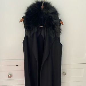 Zara Fur Trimmed Overcoat